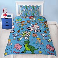 Toy Story - Juego de Funda de edredón Reversible para Cama Individual con un diseño de Woody &amp- Buzz Lightyear de la…